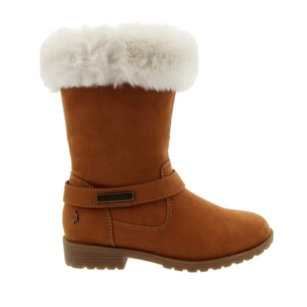 NAUTICA Girls Warm Boots-Cold Weather Fashion With Sherpa Fur Size 5 # CT